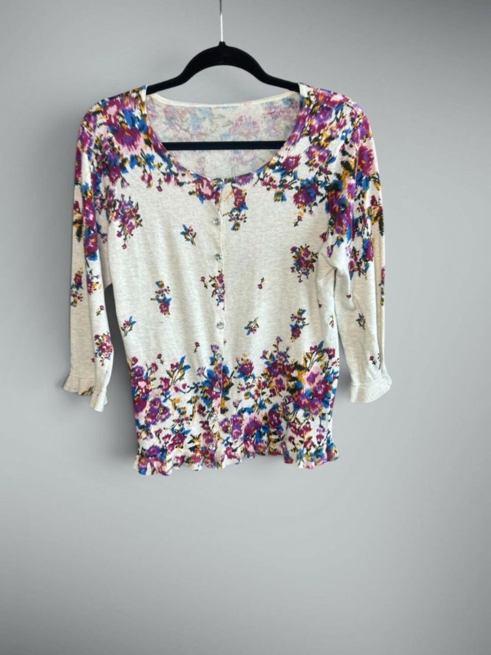 Boutique Floral Cardigan Sweater Soin Sur L’Inverse 100% Cotton Cottagecore